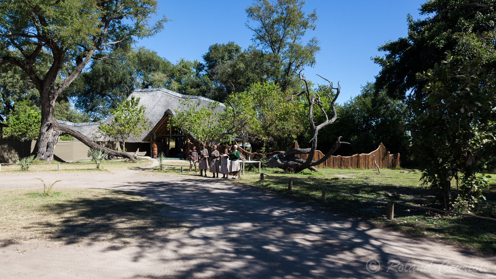 Accueil au Gunn's Camp, situé en face de Chief’s Island en bordure la réserve Moremi.