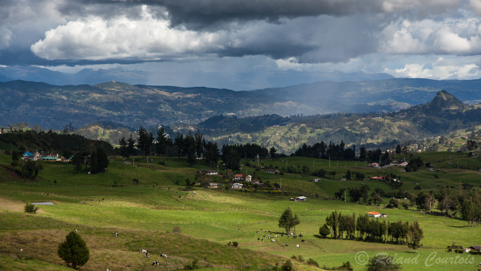 La colonne vertébrale de l'Equateur est constituée par deux cordillères dans l'axe Nord -Sud. Nous sommes sur la route Panaméricaine surnomée "Avenue des volcans"
