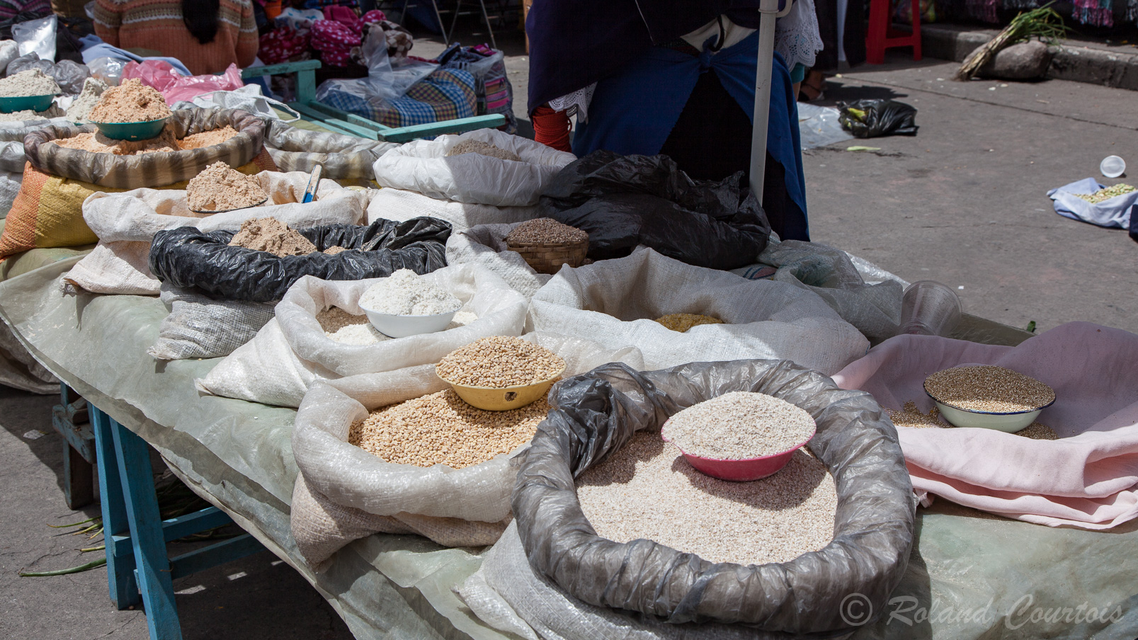 Farines au marché d'Otavalo