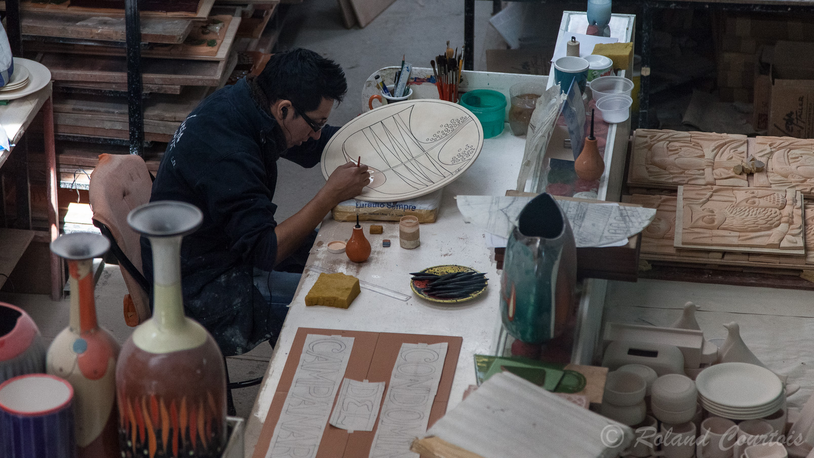 Cuenca : visite de l'atelier de Eduordao Vega, céramiste connu internationalement