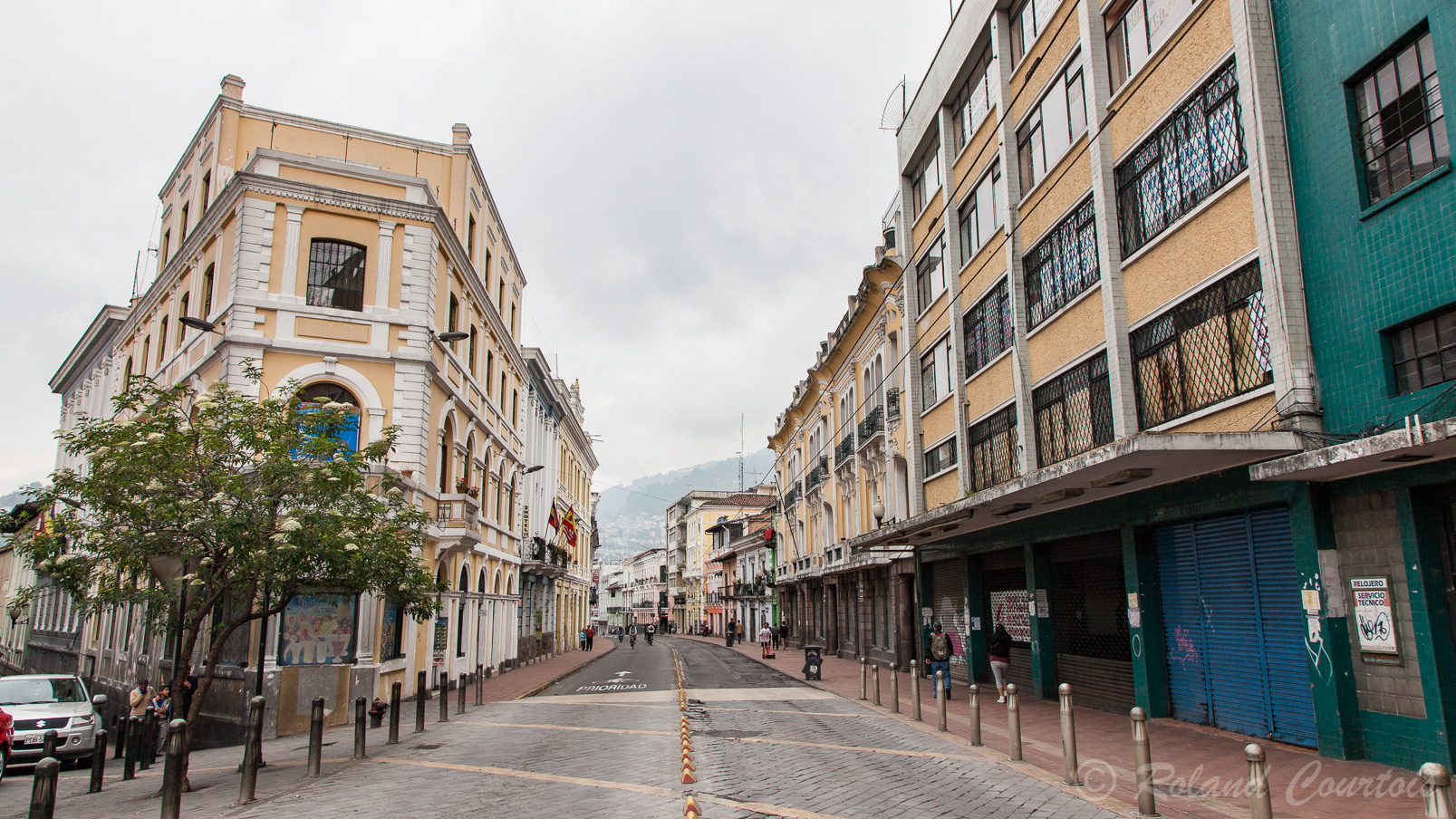 Vue sur la rue Montufar à Quito