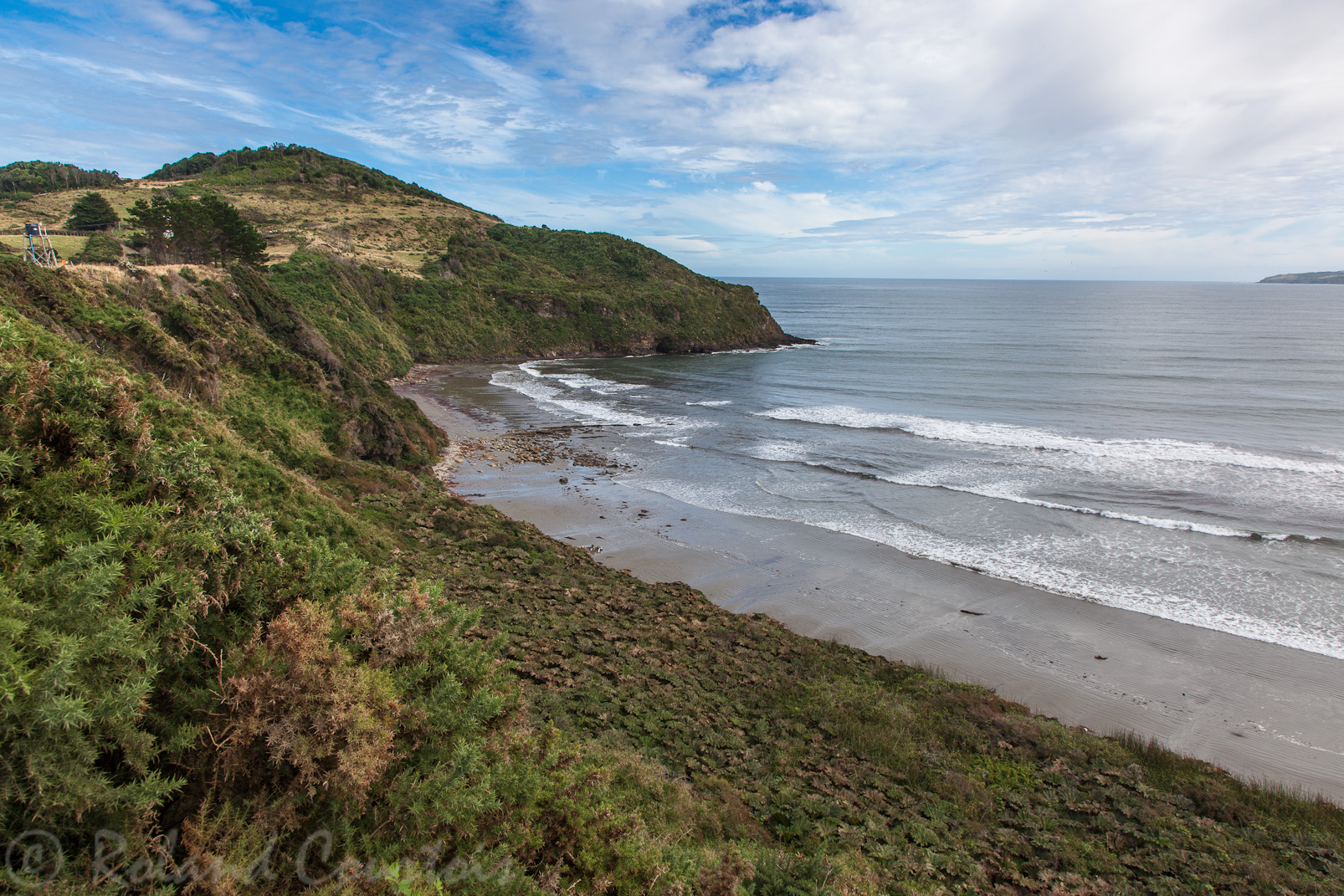 Plage sur la côte Pacifique.