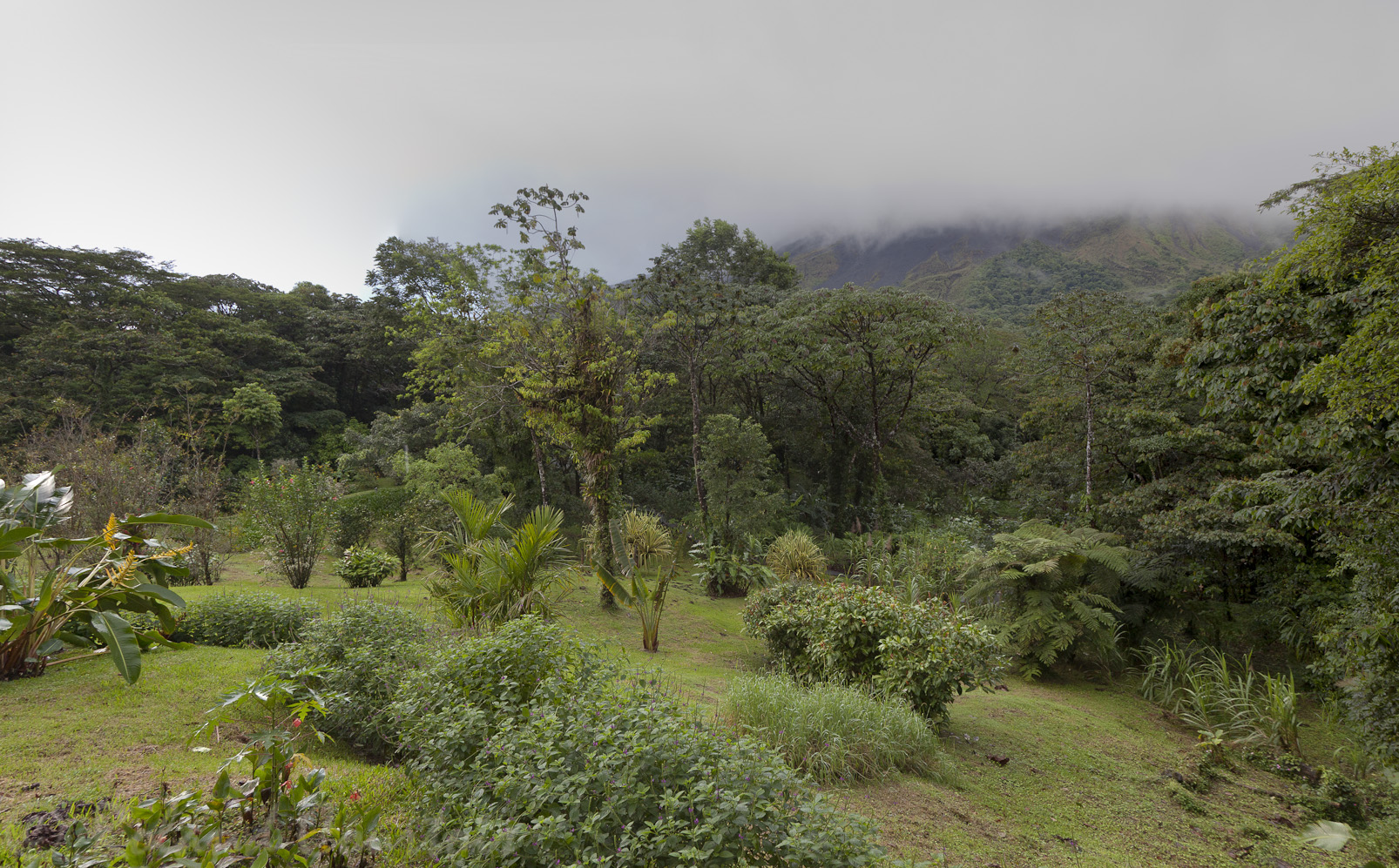 Jardins du lodge Arenal Observatory, au pied du volcan Arenal.