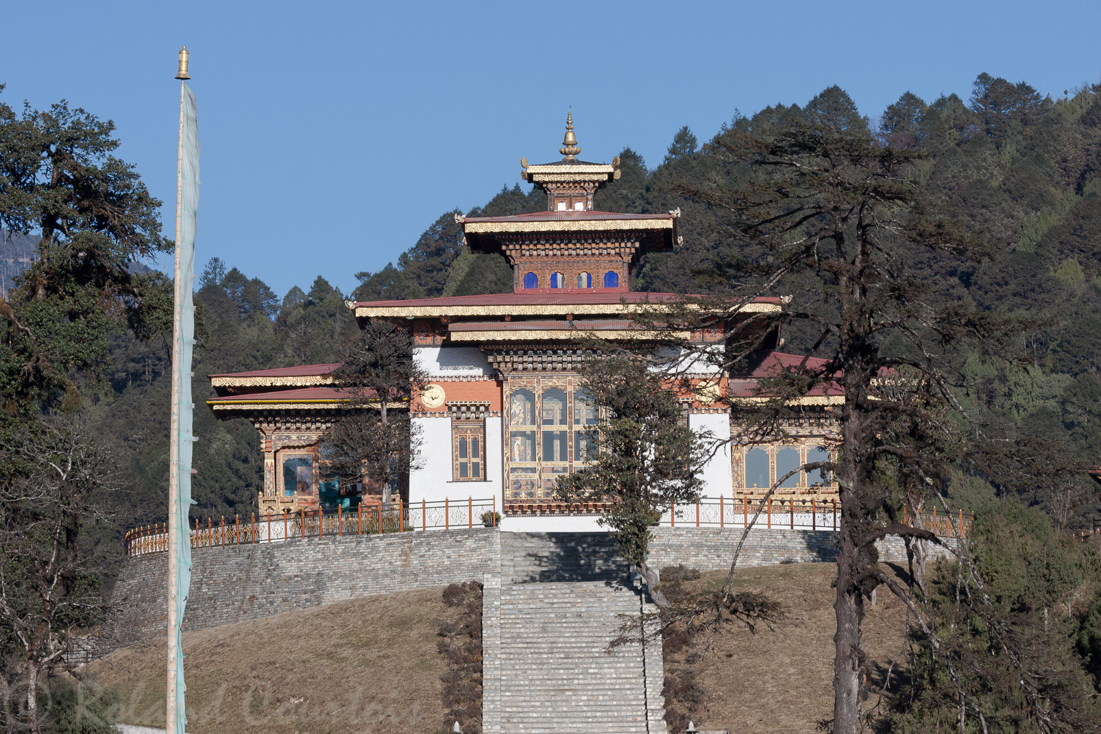 Druk Wangyal, ensemble impressionant construit à l’initiative de la reine-mère Ashi Dorje Wangmo.