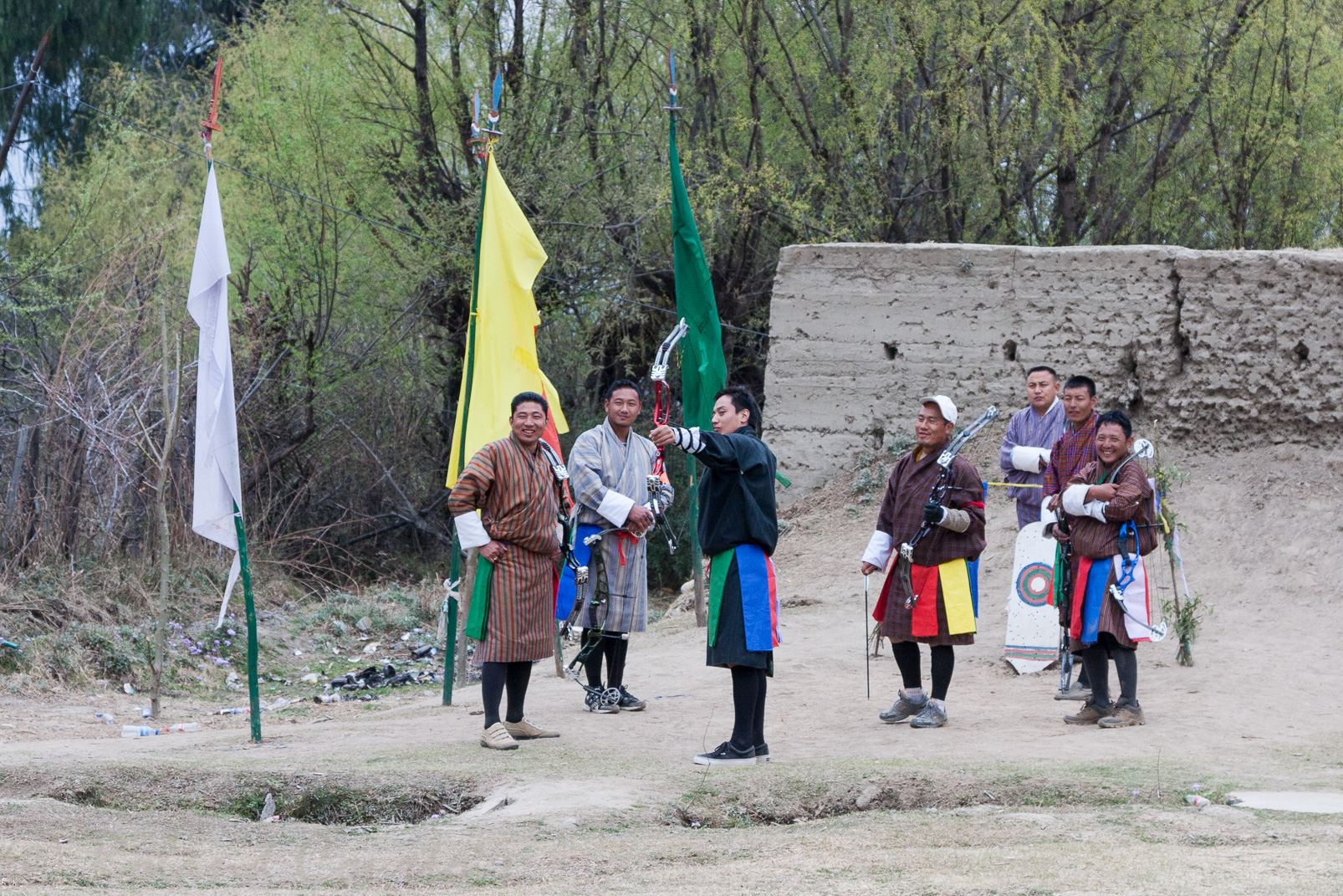 Le tir à l'arc est LE sport nationnal du Bhoutan.