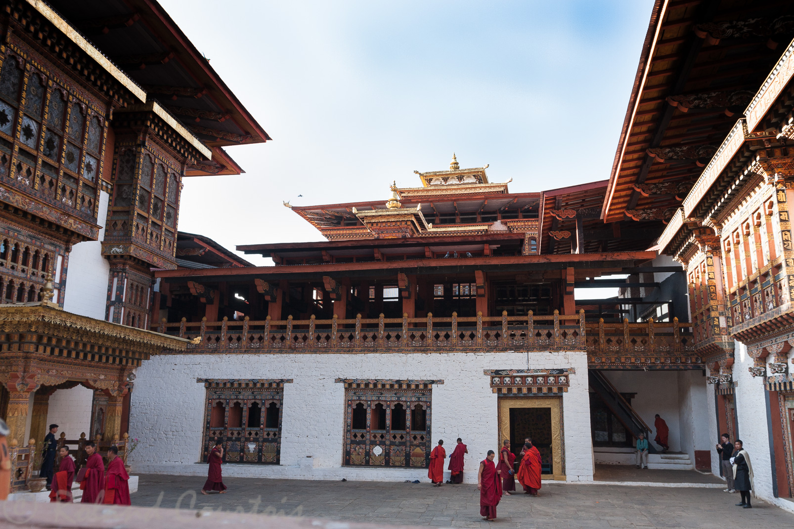 Dzong de Punakha. La cour intérieure.