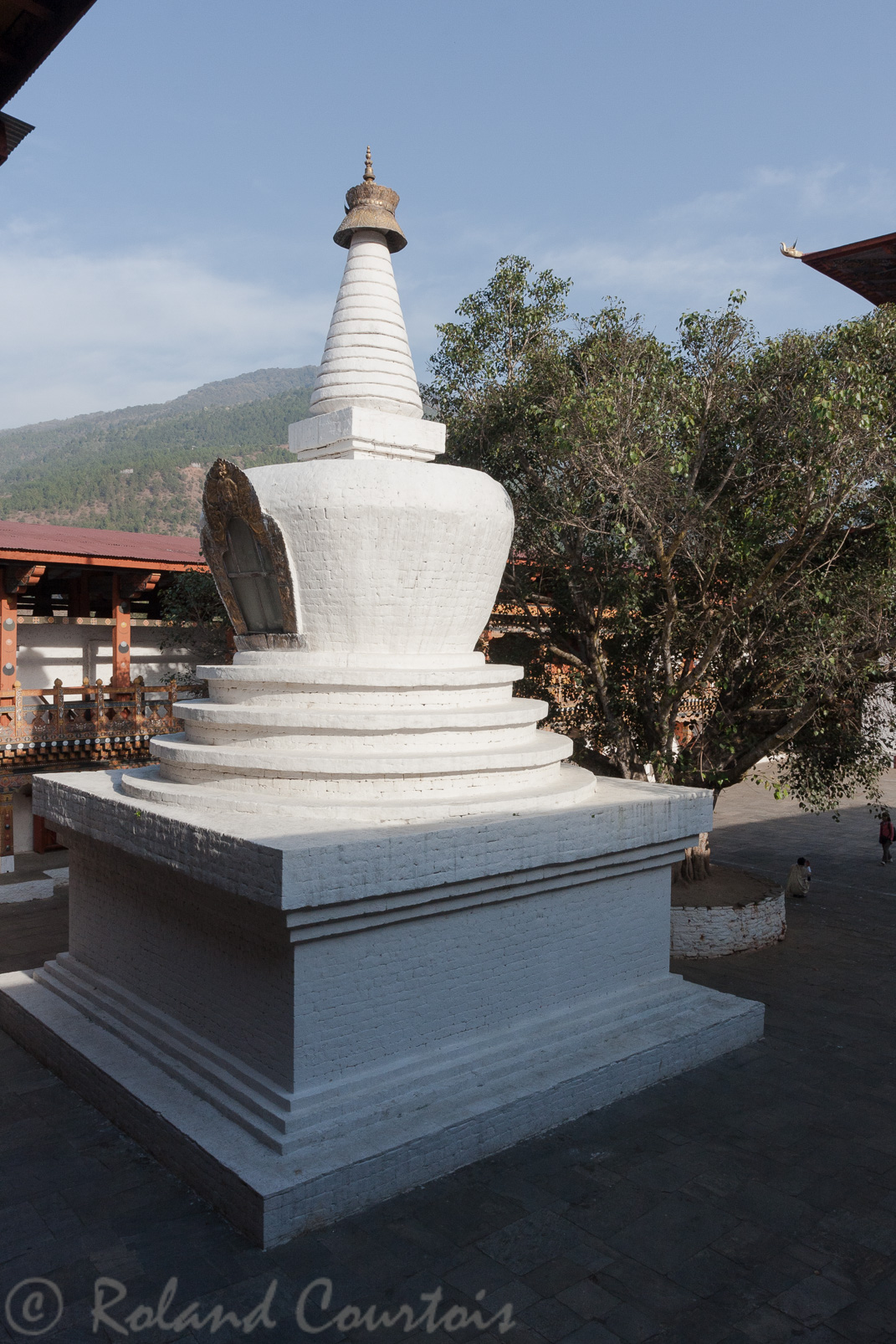 Dzong de Punakha. Stupa contenant une relique.