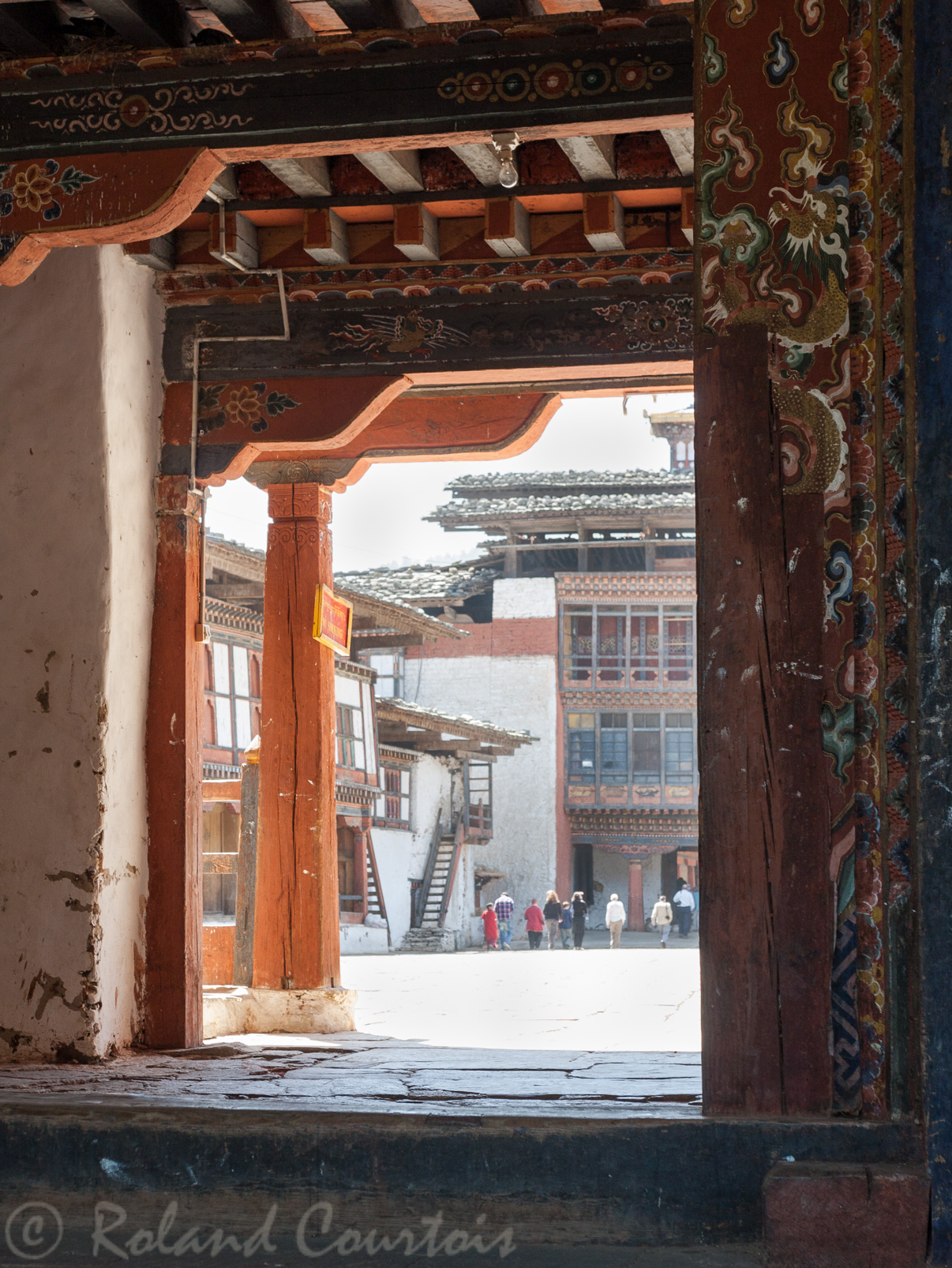 Entrée du Dzong de Wangduephodrang (mars 2011).