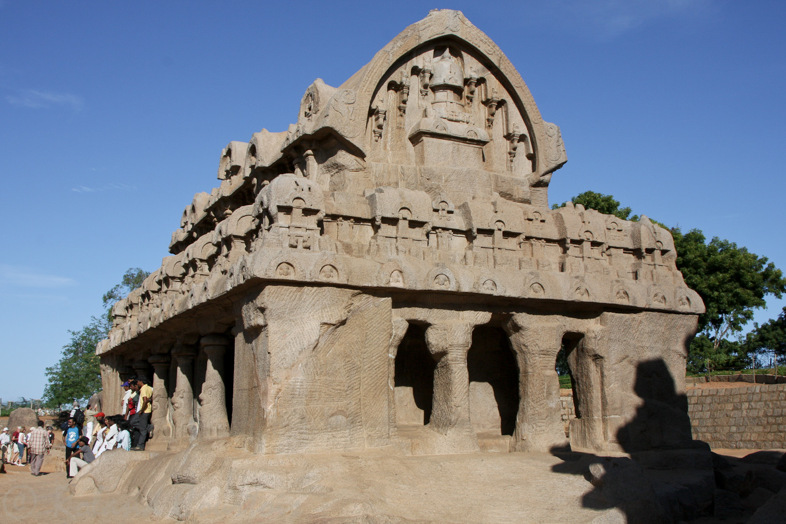Rathas du Sud: Ratha de Bhima, dédié à Vishnou, il rappelle une hutte typique de Todas.