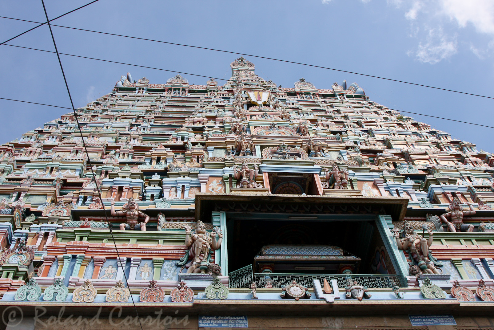 Temple de Srirangam: très décoré et coloré.