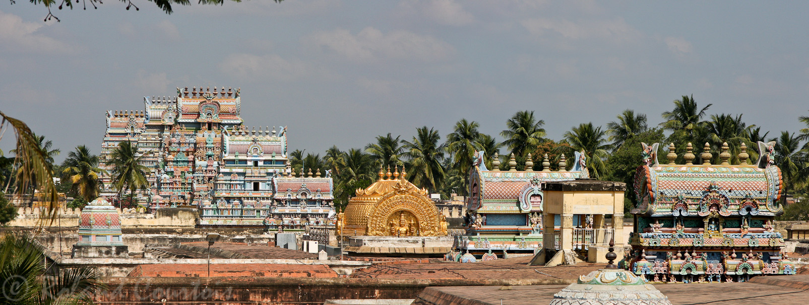 Temple de Srirangam: vue d'ensemble.