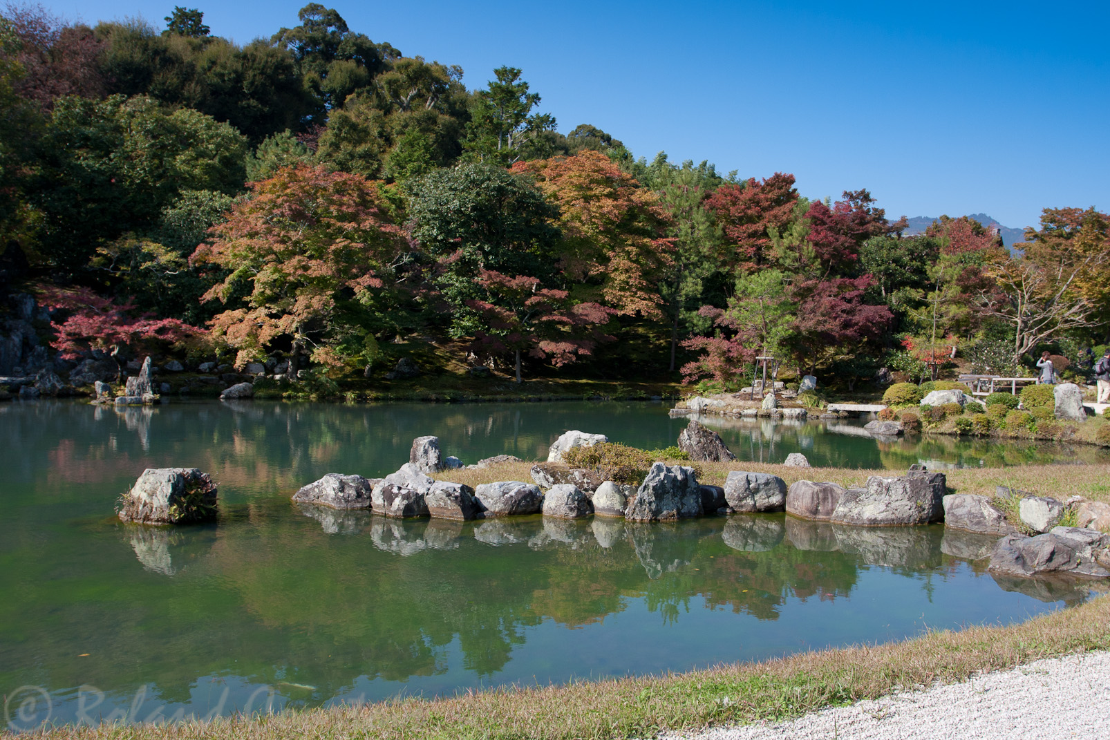 Jardin du temple zen Tenryu-ji à l'automne.