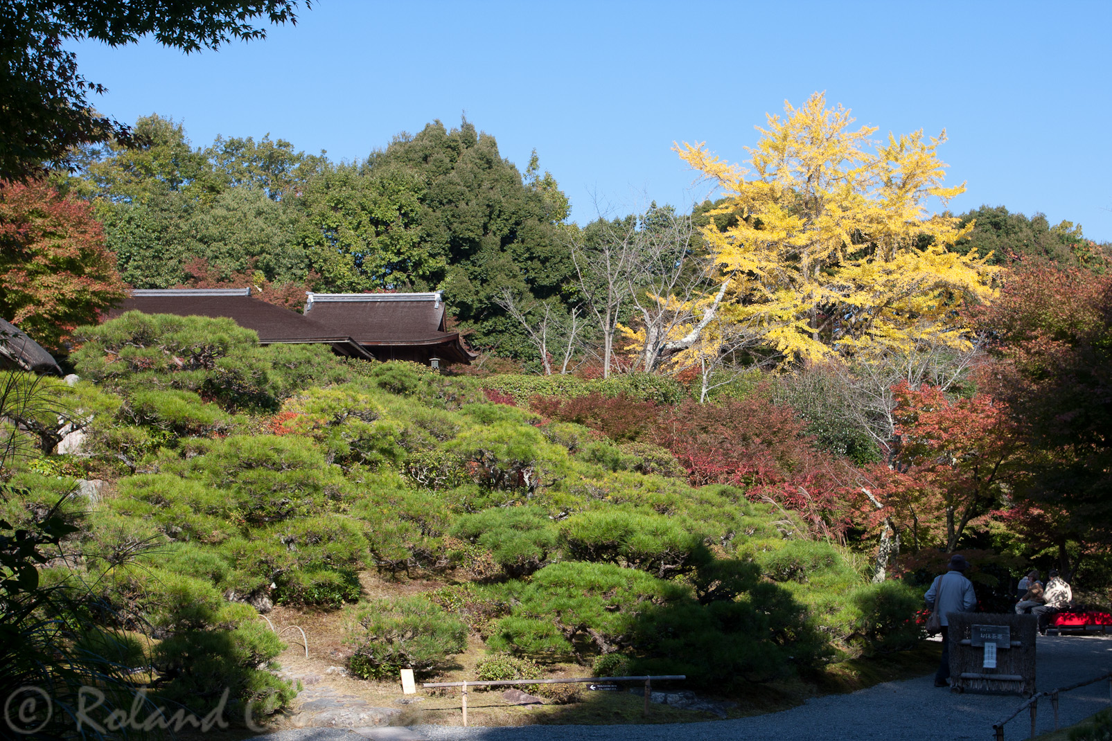 Sur les hauteurs de Kyoto, cette villa a été construite par un célèbre acteur de cinéma, Ohkohshi Denjiro. Elle est entourée d'un ravissant jardin zen.