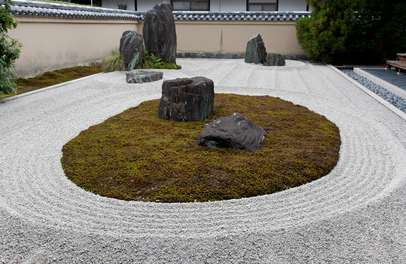 Temple Daitoku-ji. Jardin zen Ryogen-in.