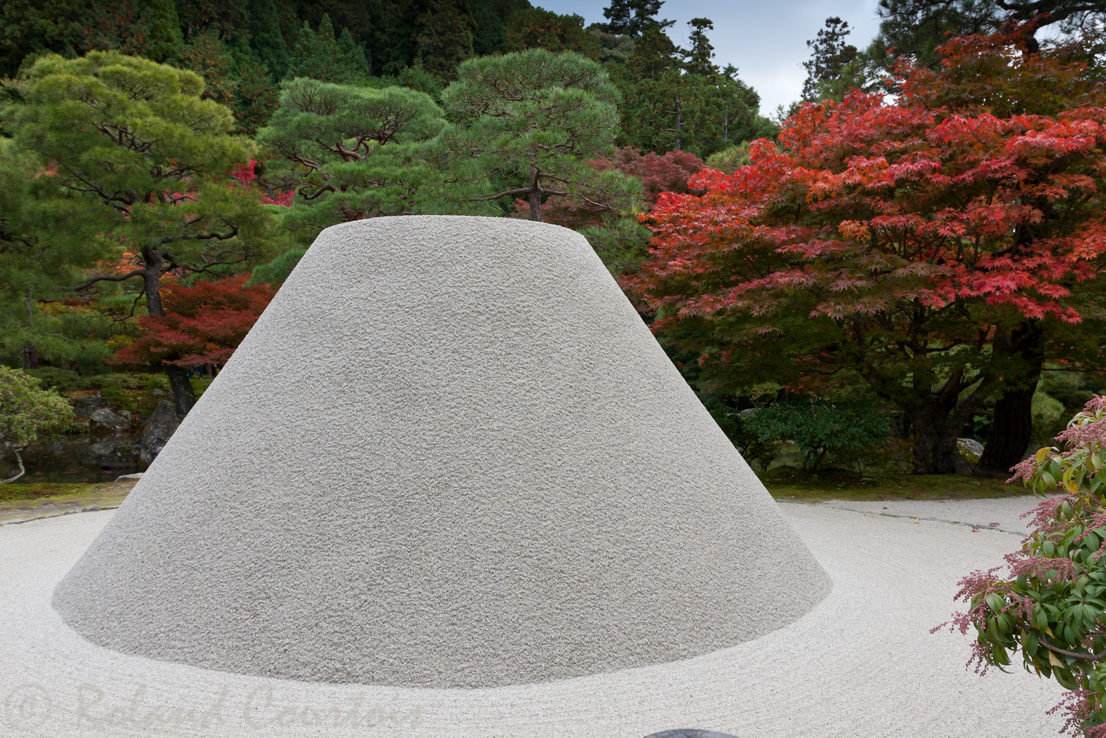 Ginkaku-ji, Pavillon d'argent, jardin zen.