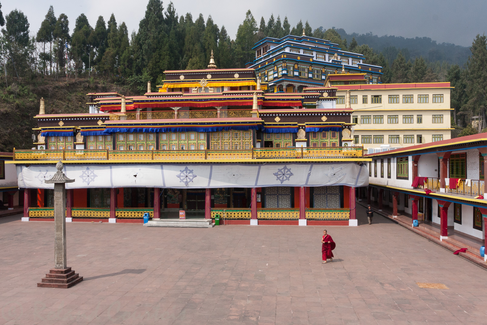 Monastère de Rumtek. Le plus grand monastère de l’Himalaya Oriental.
