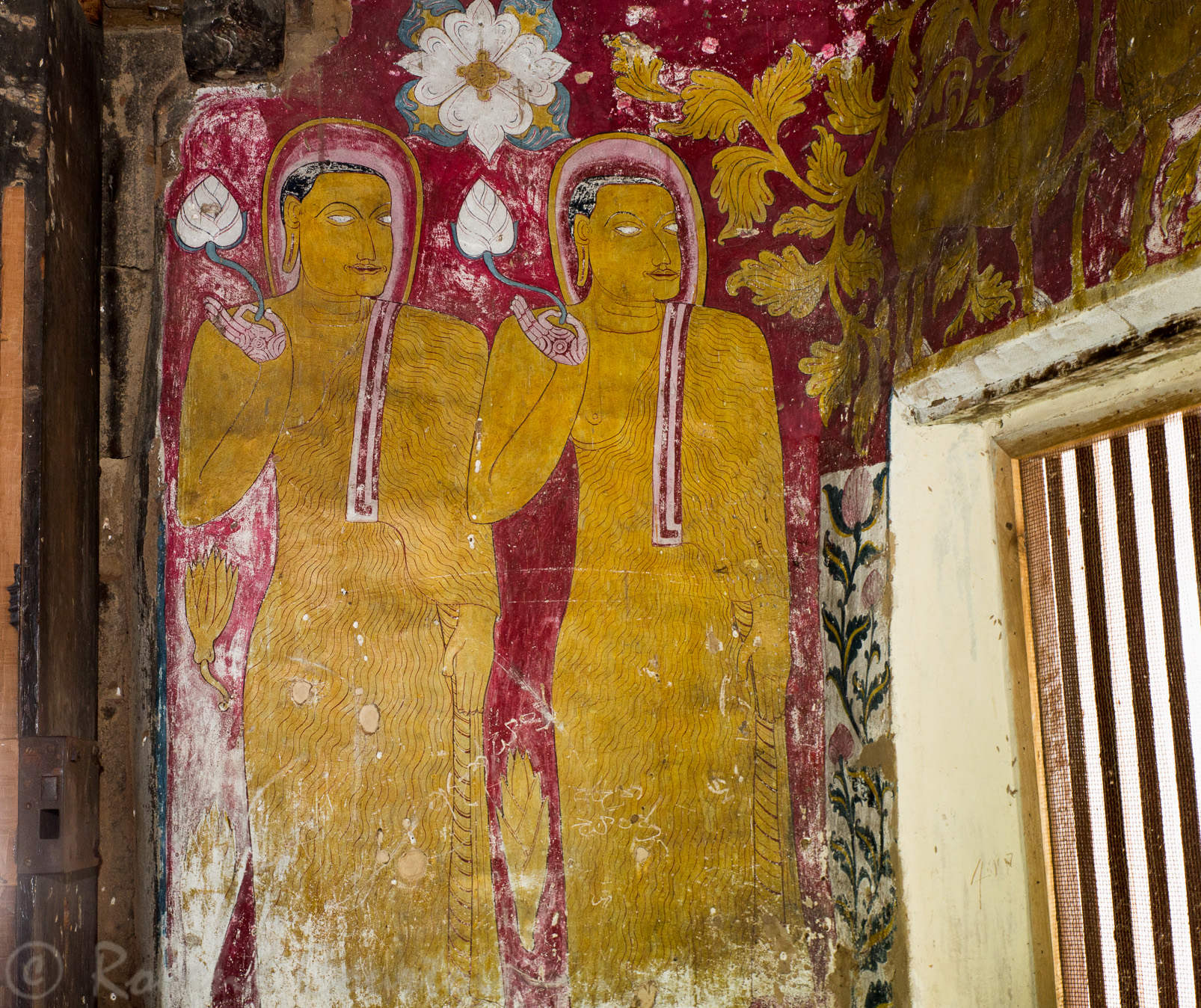 Grottes de Dambulla. La décoration date du XVIIIème siècle.
