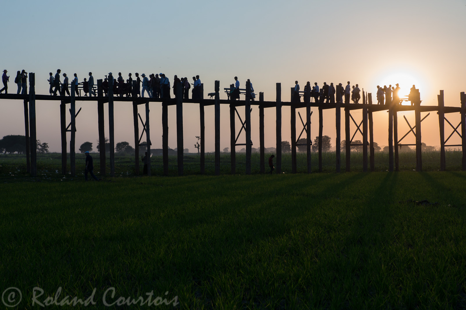 Coucher de soleil au pont U Bein.