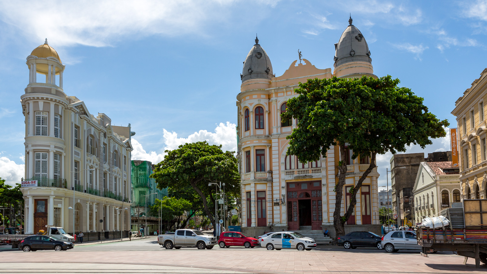 Maisons colorées dans le centre de Recife.