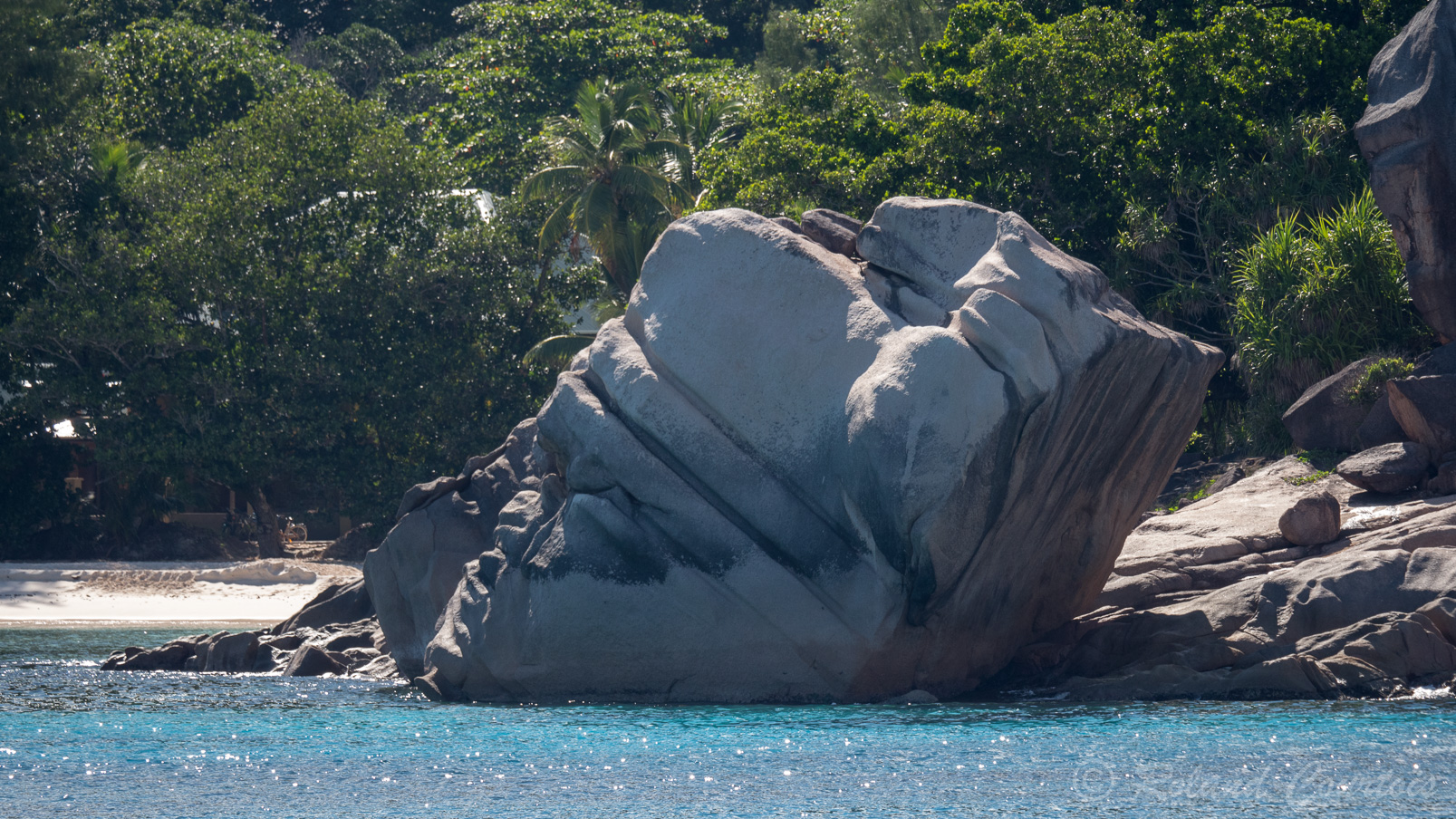 Sur l'île de La Digue, on peut admirer de magnifiques affleurements granitiques