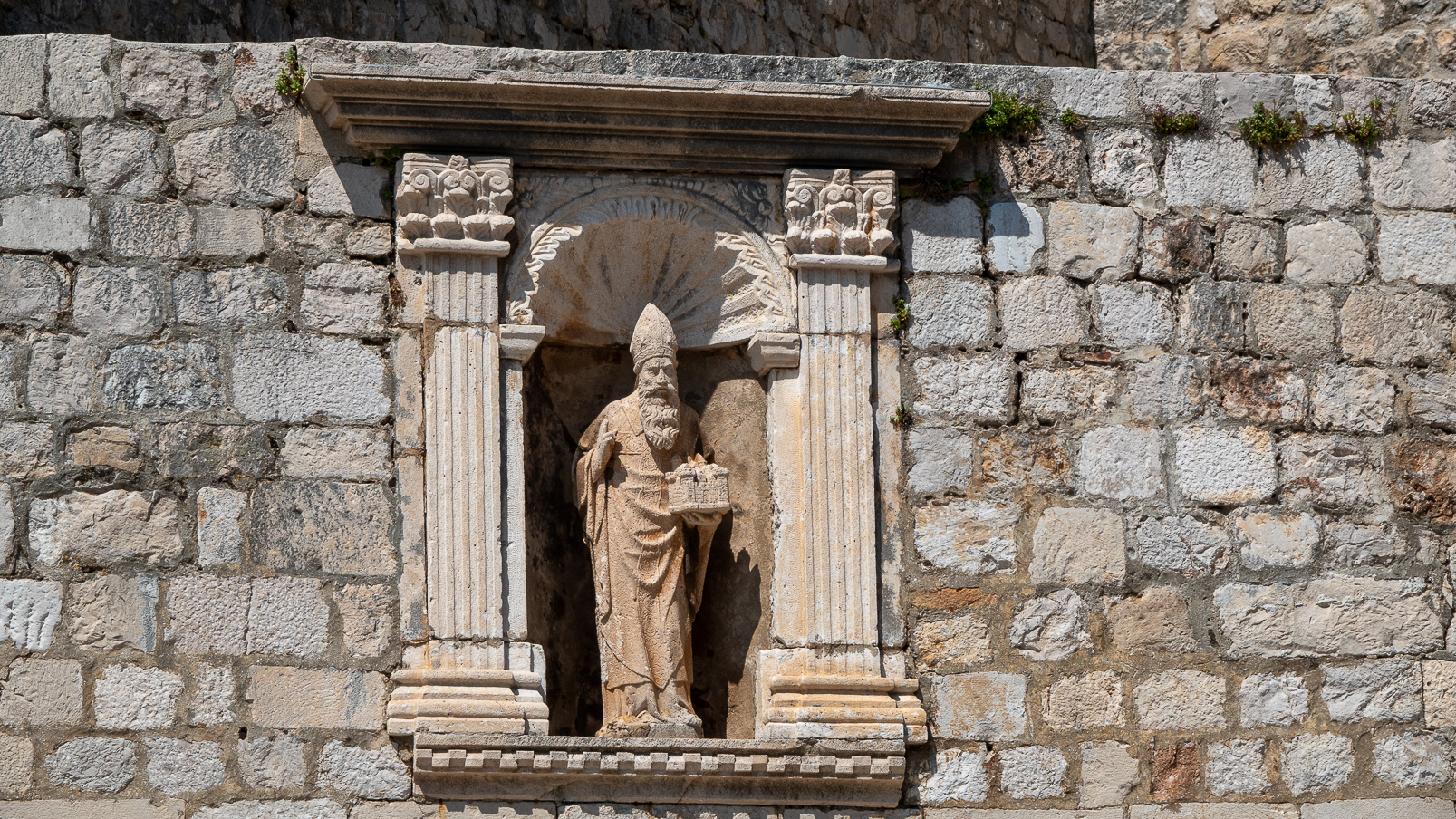 Statue de Saint Blaise, le saint patron de Dubrovnik,