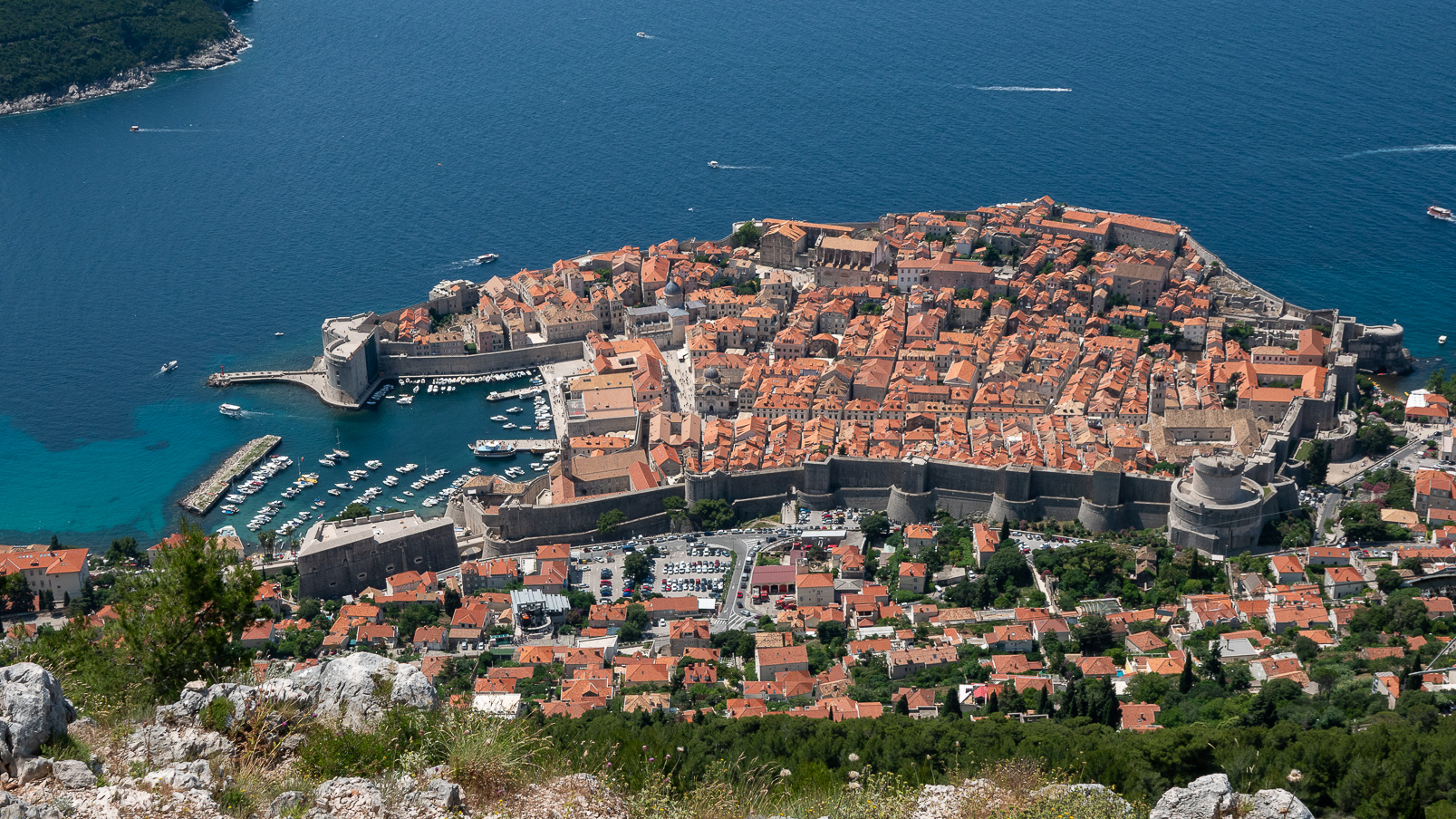 Vue depuis le Fort Impérial à 385 m. d'altitude.